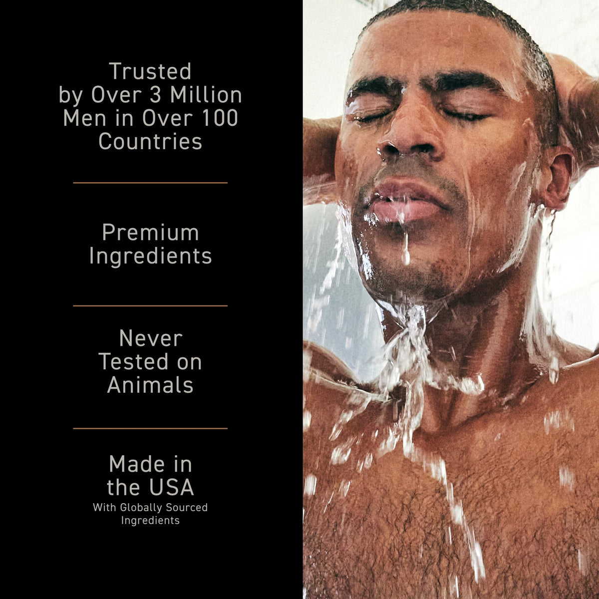 Brickell man washing face in morning routine showing refreshing everyday use