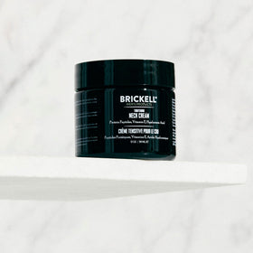 Brickell Men's close-up texture of cream showing smooth consistency benefit: lightweight absorption