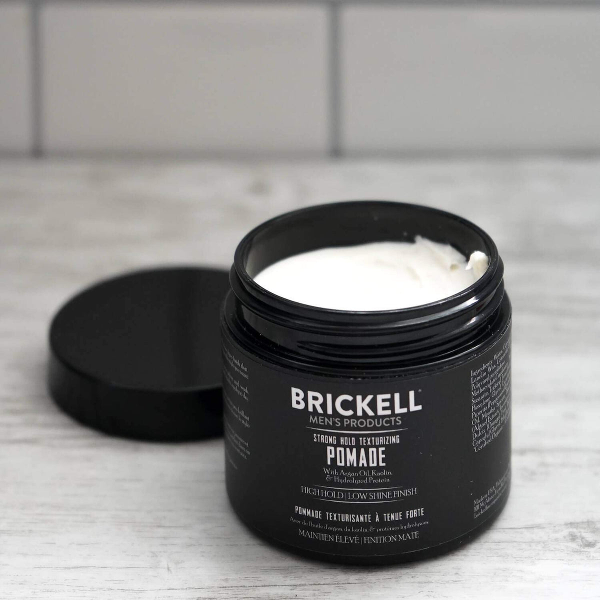Brickell Men’s Products before-and-after hair comparison showing enhanced texture and hold