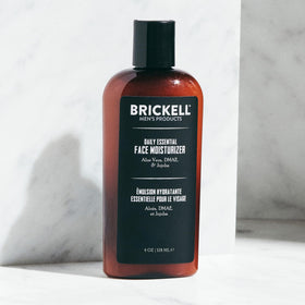 Brickell pump and cap detail highlights precise dispensing and convenience