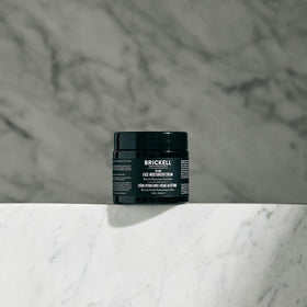 Brickell Men's Products applied on hand demonstrating easy spread and hydration benefit