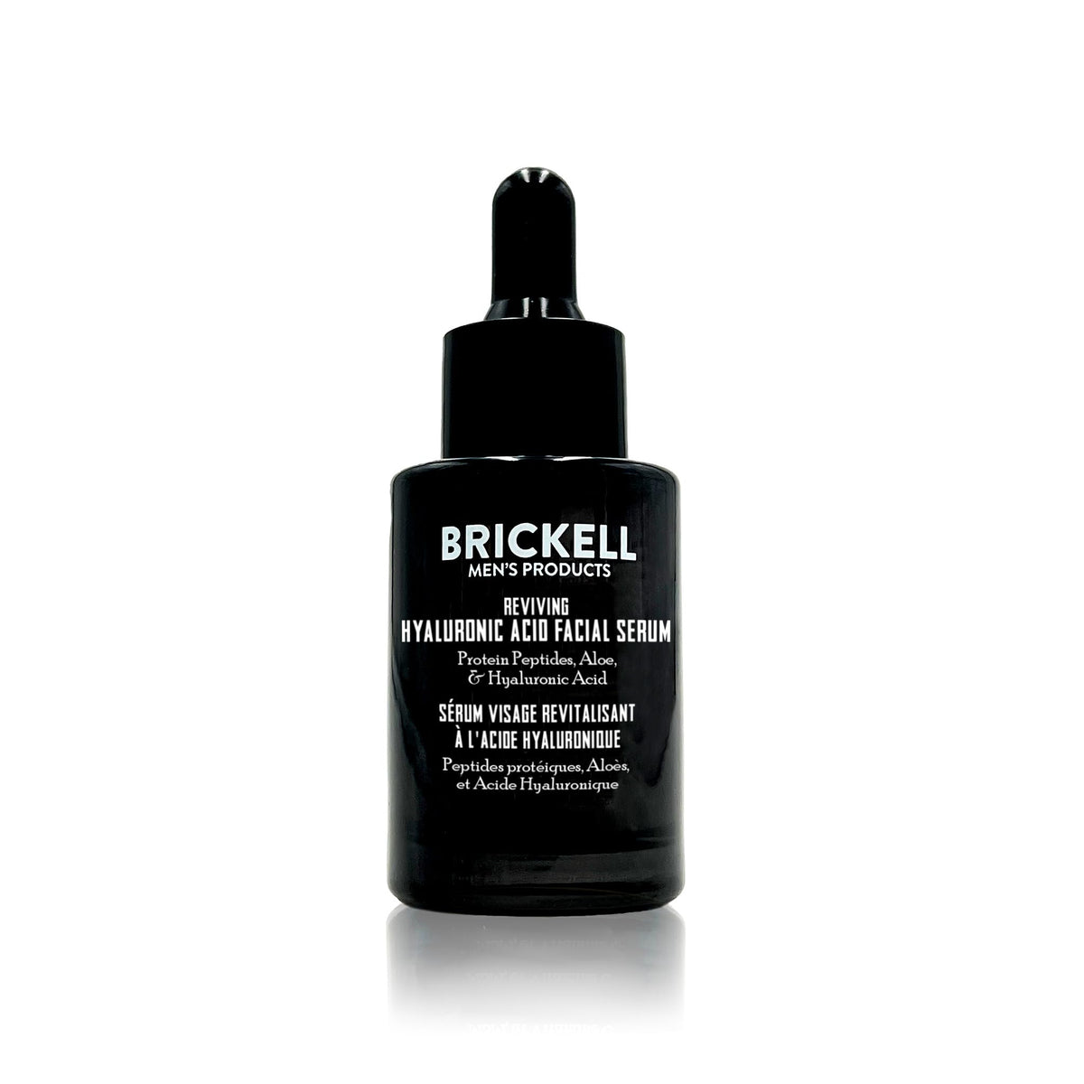 Brickell Men's Products bottle front view showing clean packaging and masculine design benefit