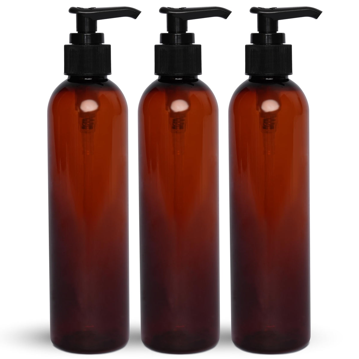 BRIGHTFROM amber 8 oz front packaging showing label area and pump — durable refill option