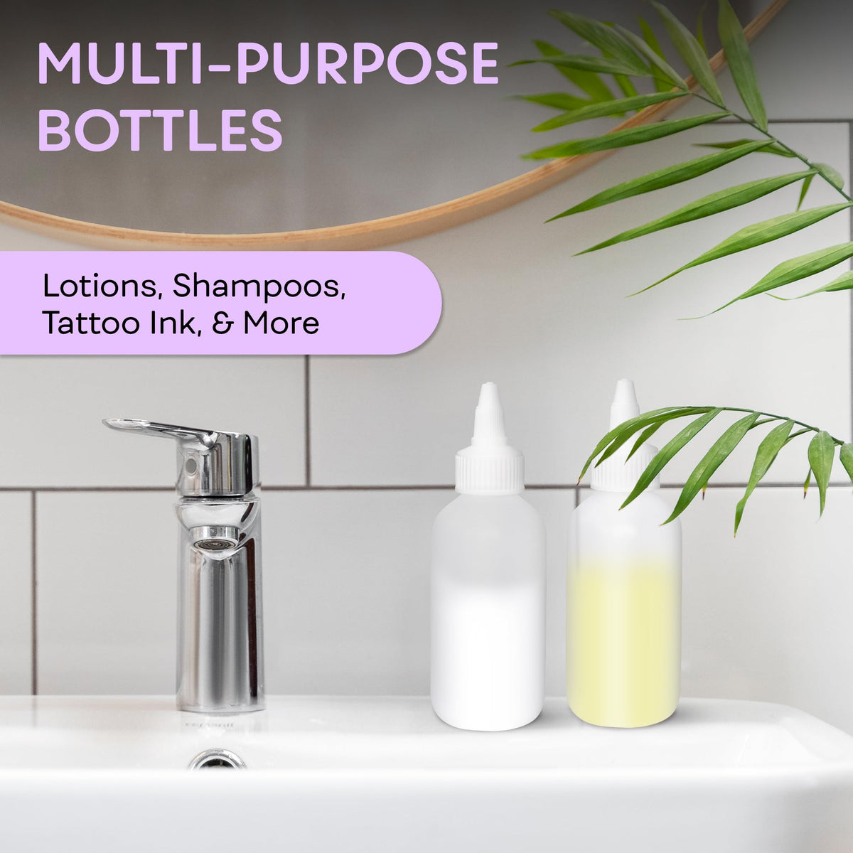 BRIGHTFROM bottle filled with hair color, shows safe refillable use
