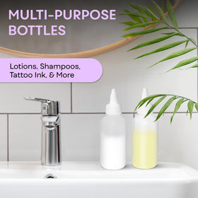 BRIGHTFROM bottle filled with hair color, shows safe refillable use