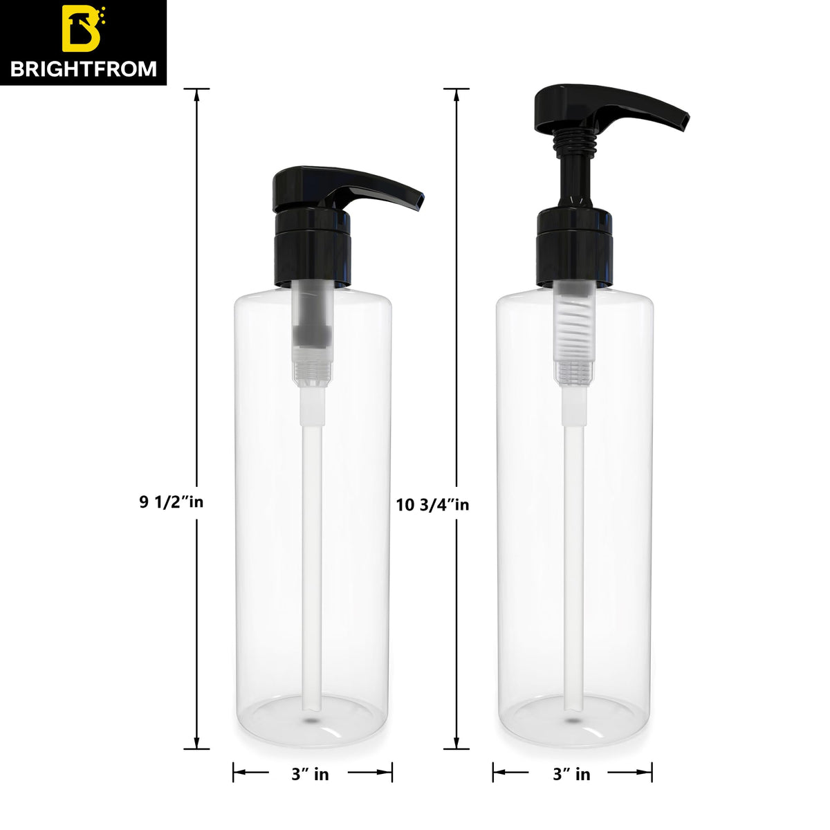 BRIGHTFROM side view held in hand showing size and ergonomic grip for convenient everyday use