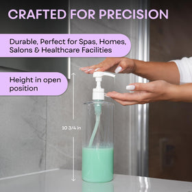 BRIGHTFROM bottle in hand to show 1 liter scale for easy handling and volume awareness