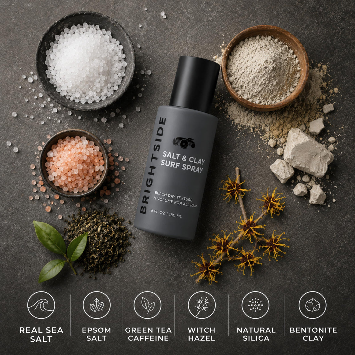 BRIGHTSIDE being applied to damp hair before blow-drying for volume