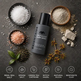 BRIGHTSIDE being applied to damp hair before blow-drying for volume