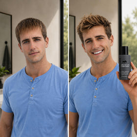 BRIGHTSIDE 3oz and 6oz bottles in hand showing travel-friendly sizes
