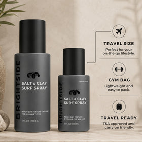 BRIGHTSIDE label close-up showing fragrance notes and clean formula