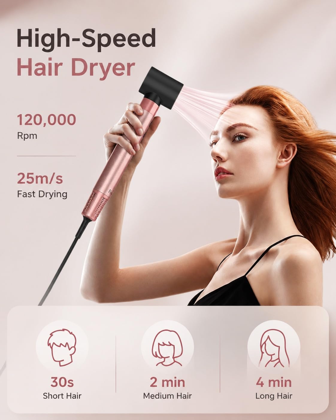 Brightup automatic curling barrel action demonstrating hands-free curl creation