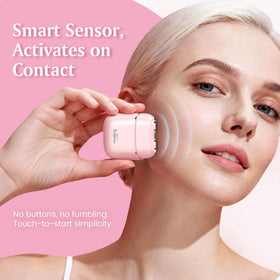 Brightup closeup of dual floating heads hugging facial contours for precise removal