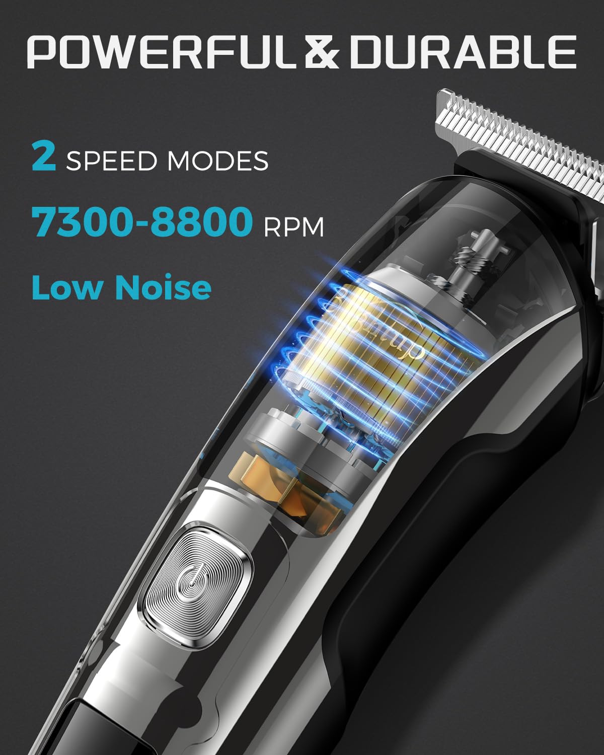 Brightup stainless steel blades detail showing rust‑resistant precision
