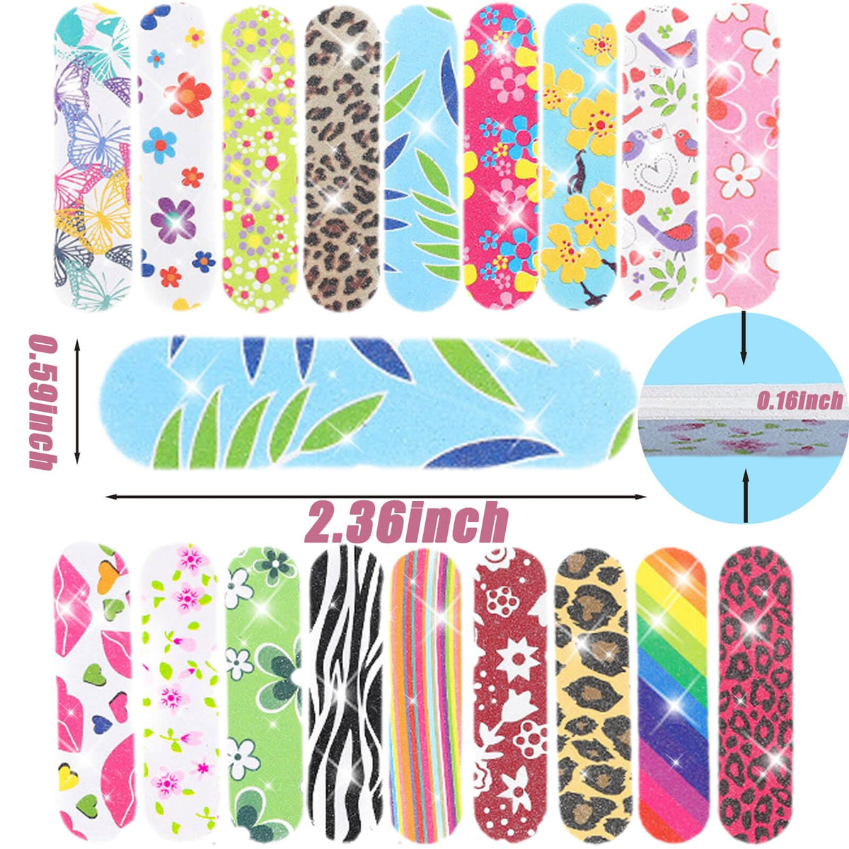 Brillantreal colorful designs spread of mini files, visually appealing for party favors
