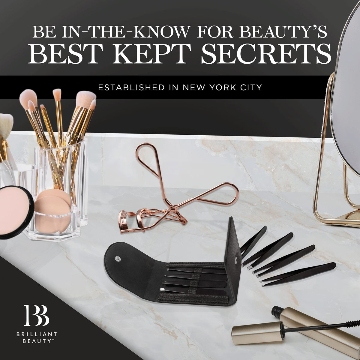 Brilliant Beauty packaging with award badge indicating trusted quality and performance