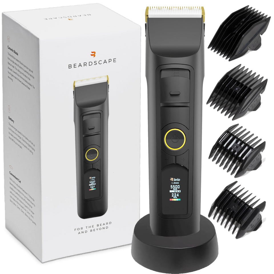 Brio Beardscape V2 front view showing design and controls for precise handling