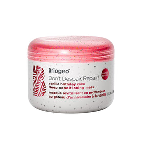 Briogeo front jar image showing limited-edition birthday cake scent benefit