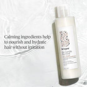Briogeo conditioner placed in bathroom to show everyday use convenience