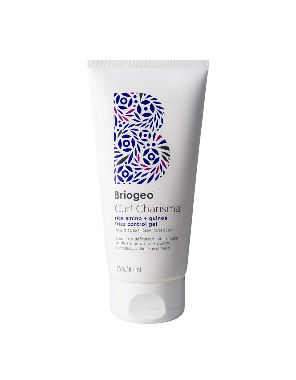 Briogeo front packaging of Curl Charisma showing bottle and label benefits