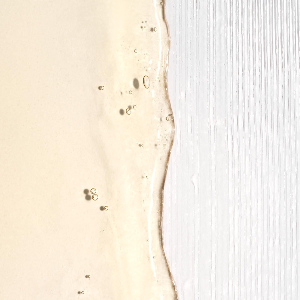 Briogeo gel texture on hand dispensed to show lightweight consistency