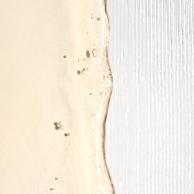 Briogeo gel texture on hand dispensed to show lightweight consistency