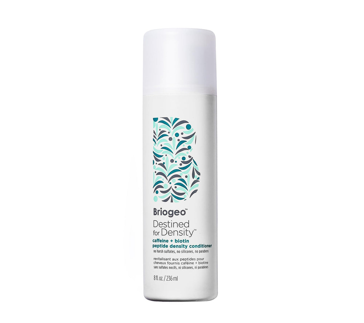 Briogeo front bottle view showing product and volumizing benefit