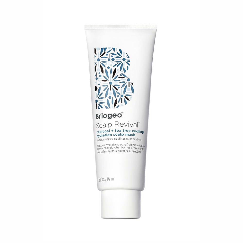 Briogeo front label of scalp mask showing brand and product benefits