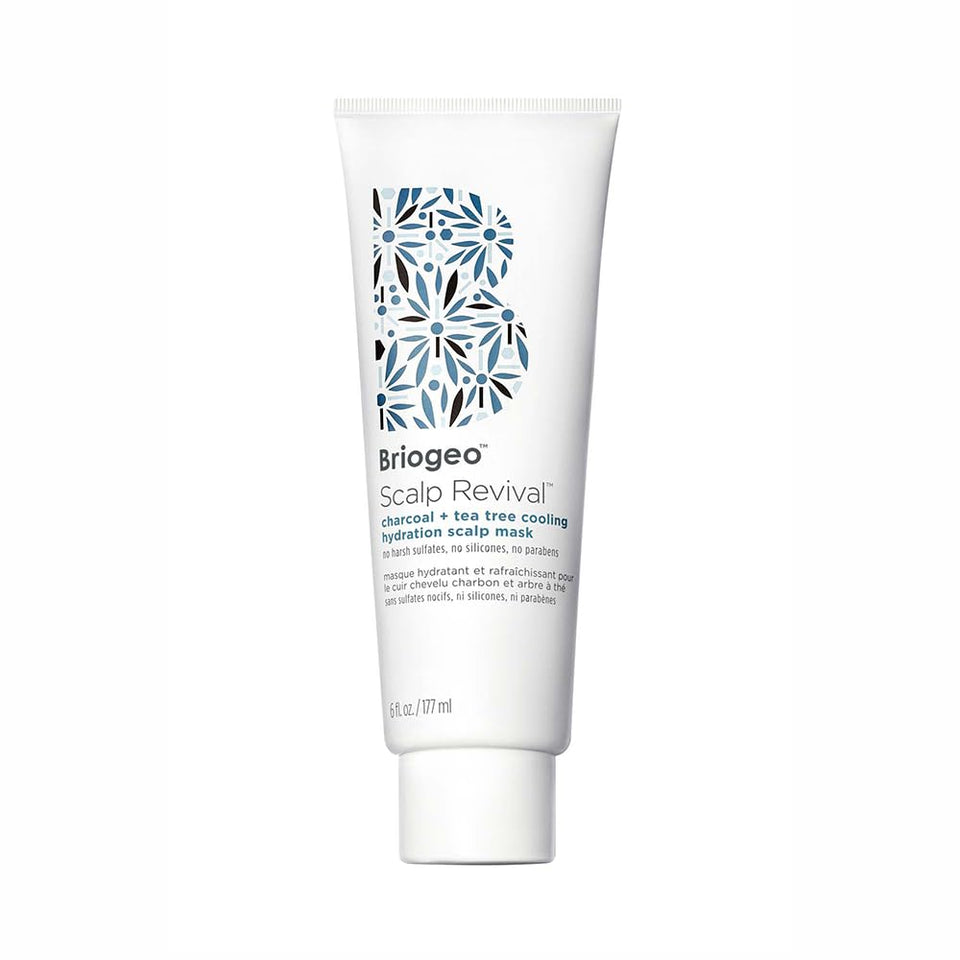 Briogeo front label of scalp mask showing brand and product benefits