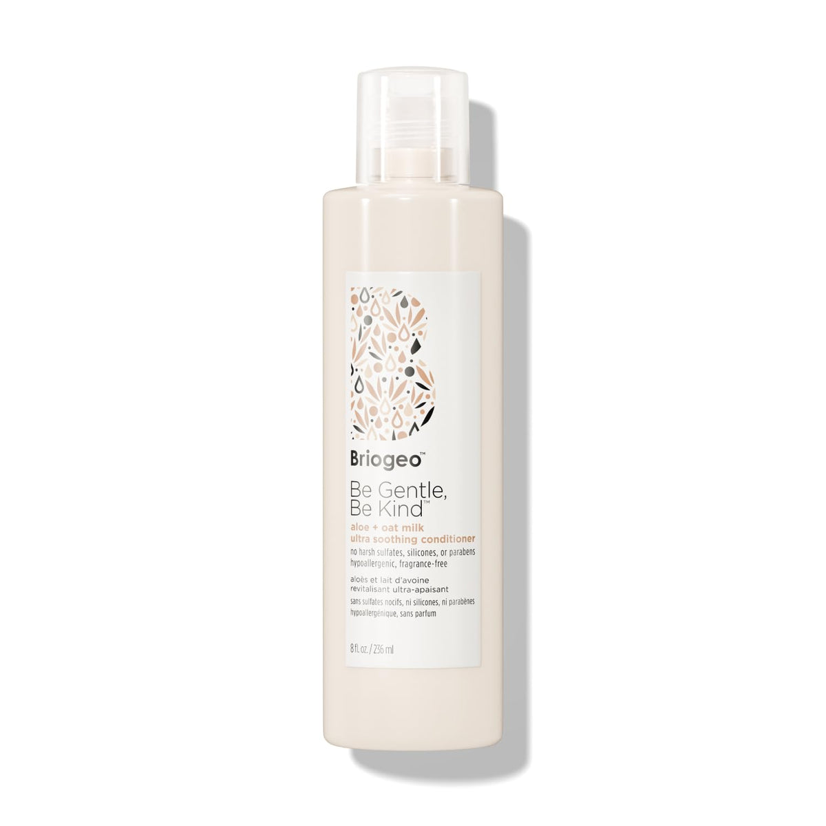 Briogeo front packaging showing aloe and oat benefits for sensitive scalp