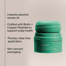 Briogeo packed in a toiletry bag travel shot showing convenient on‑the‑go use