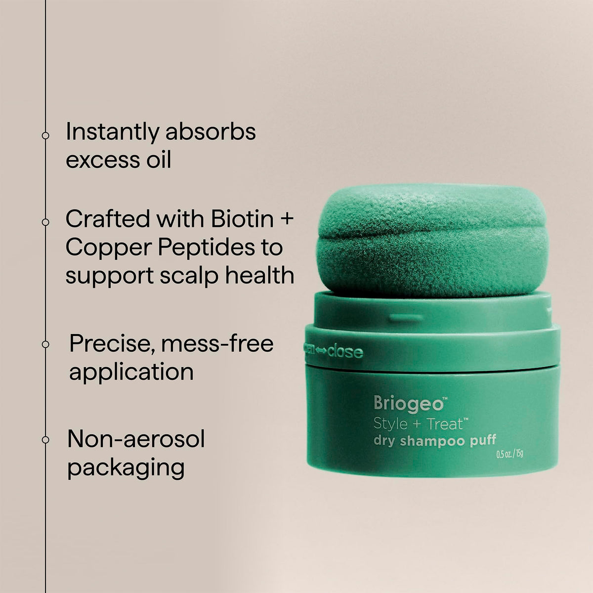 Briogeo product label detail highlighting clean, vegan formulation