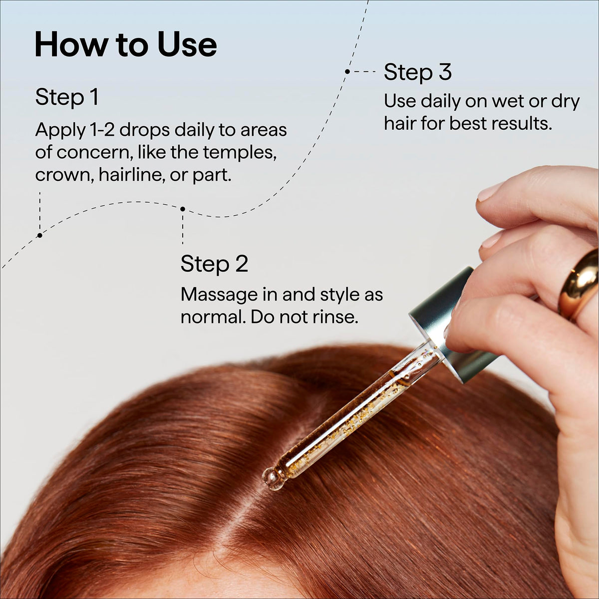 Briogeo serum staged in bathroom routine for daily use benefit