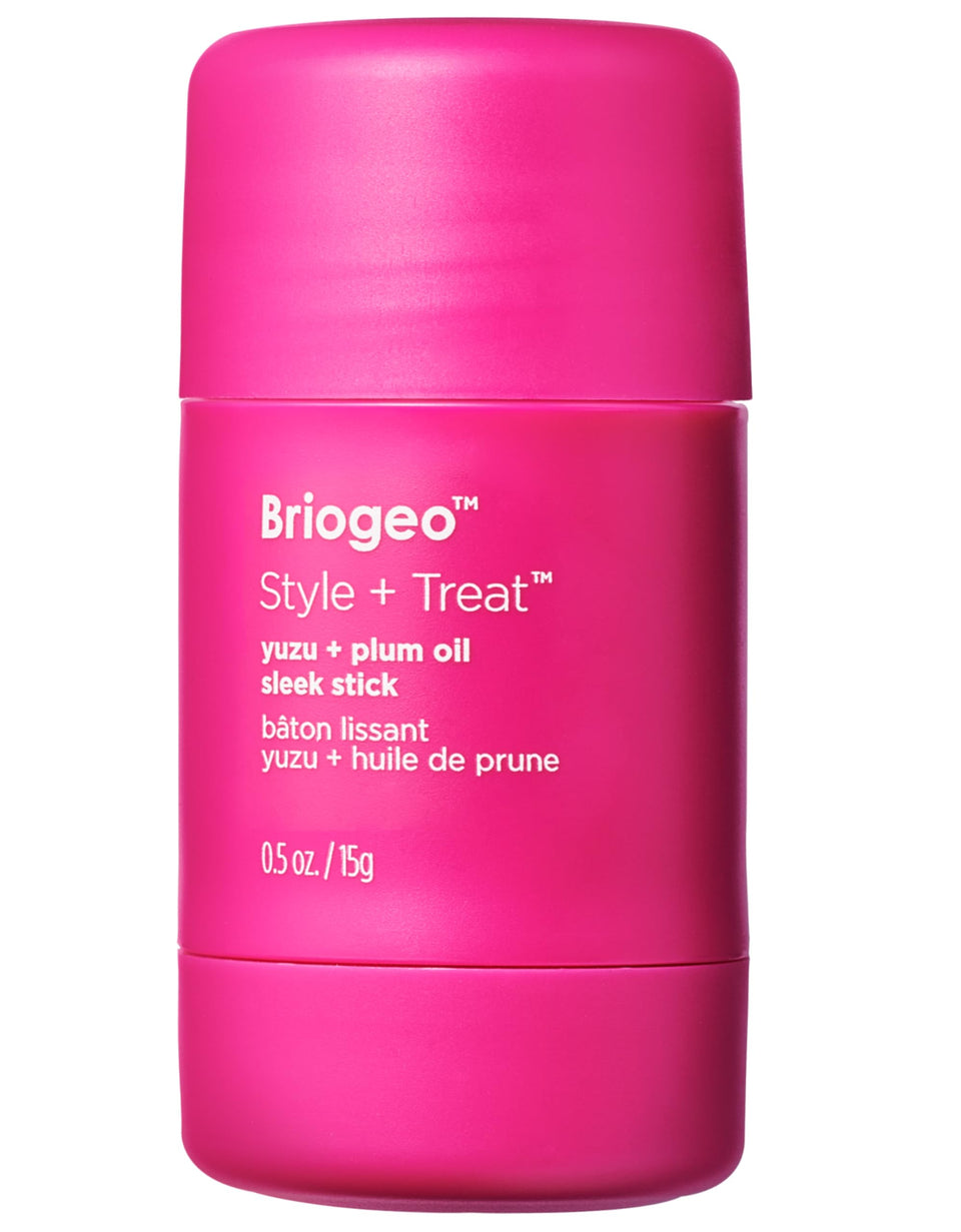 Briogeo sleek stick front packaging showing compact travel-ready balm