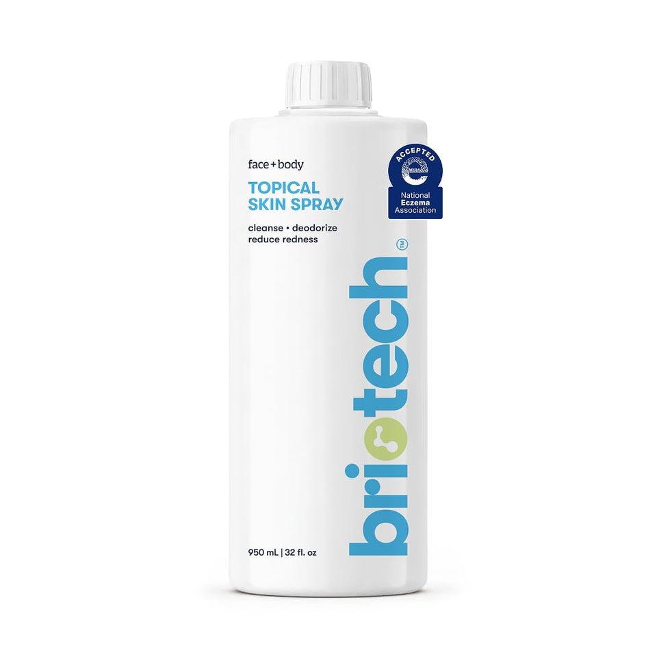 BRIOTECH front label of 32 oz refill spray showing product identity and size benefit