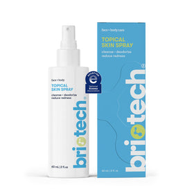 BRIOTECH front bottle view showing 2 oz travel spray and gentle topical use benefit