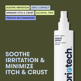 BRIOTECH close-up label display highlighting HOCl formula and gentle aftercare benefit