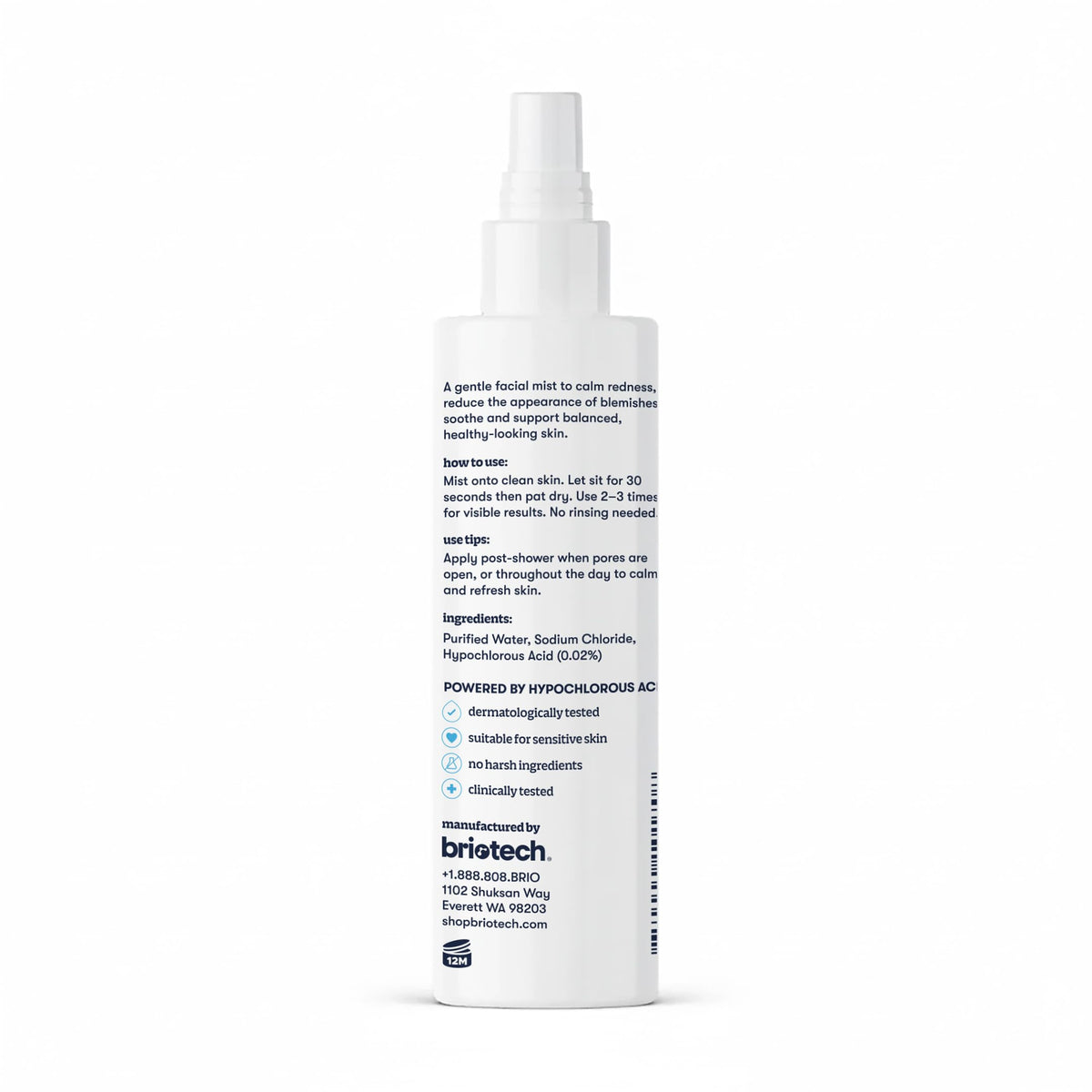 BRIOTECH application after cleansing illustrating comfort and calm