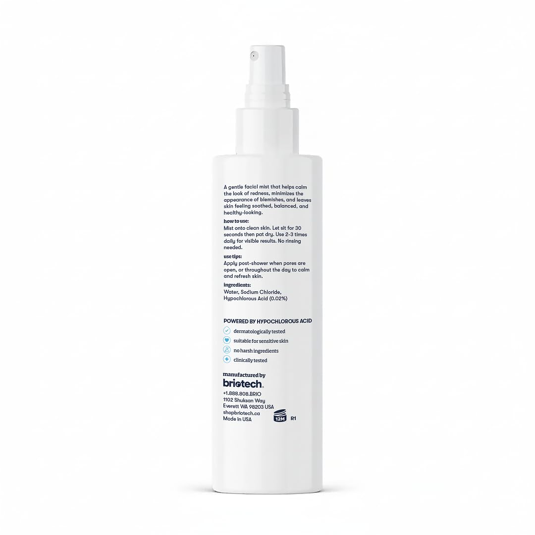 BRIOTECH bottle on bathroom shelf suggesting daily routine ease