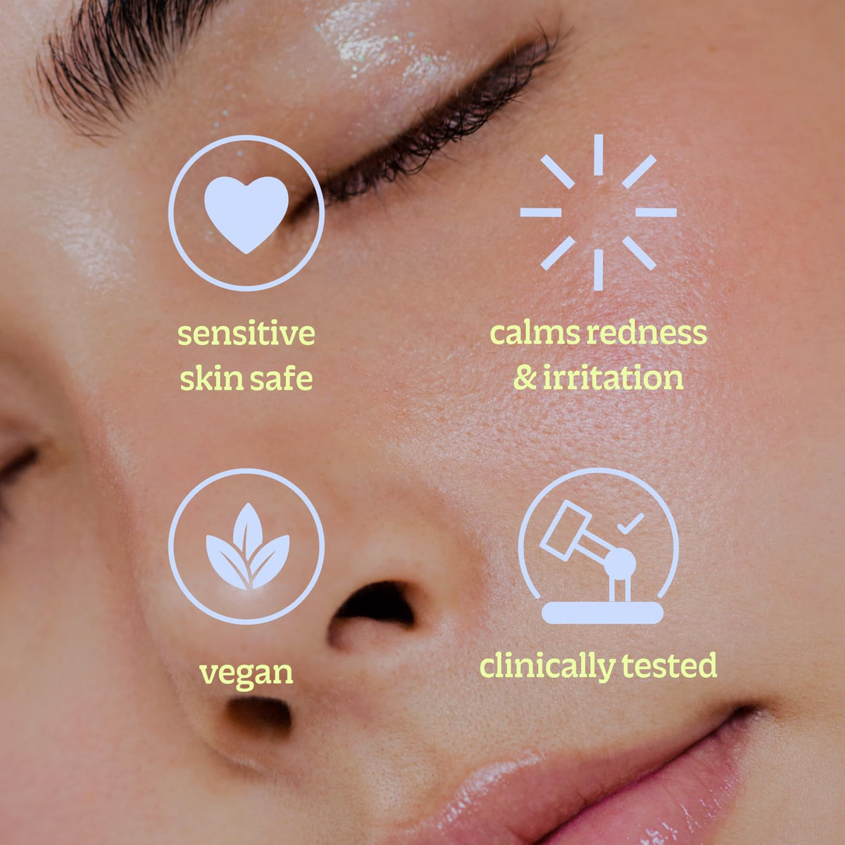 BRIOTECH clear droplet on skin texture highlighting pure HOCl light soothing feel