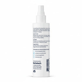 BRIOTECH bottle beside travel bag showing portable size for on-the-go comfort