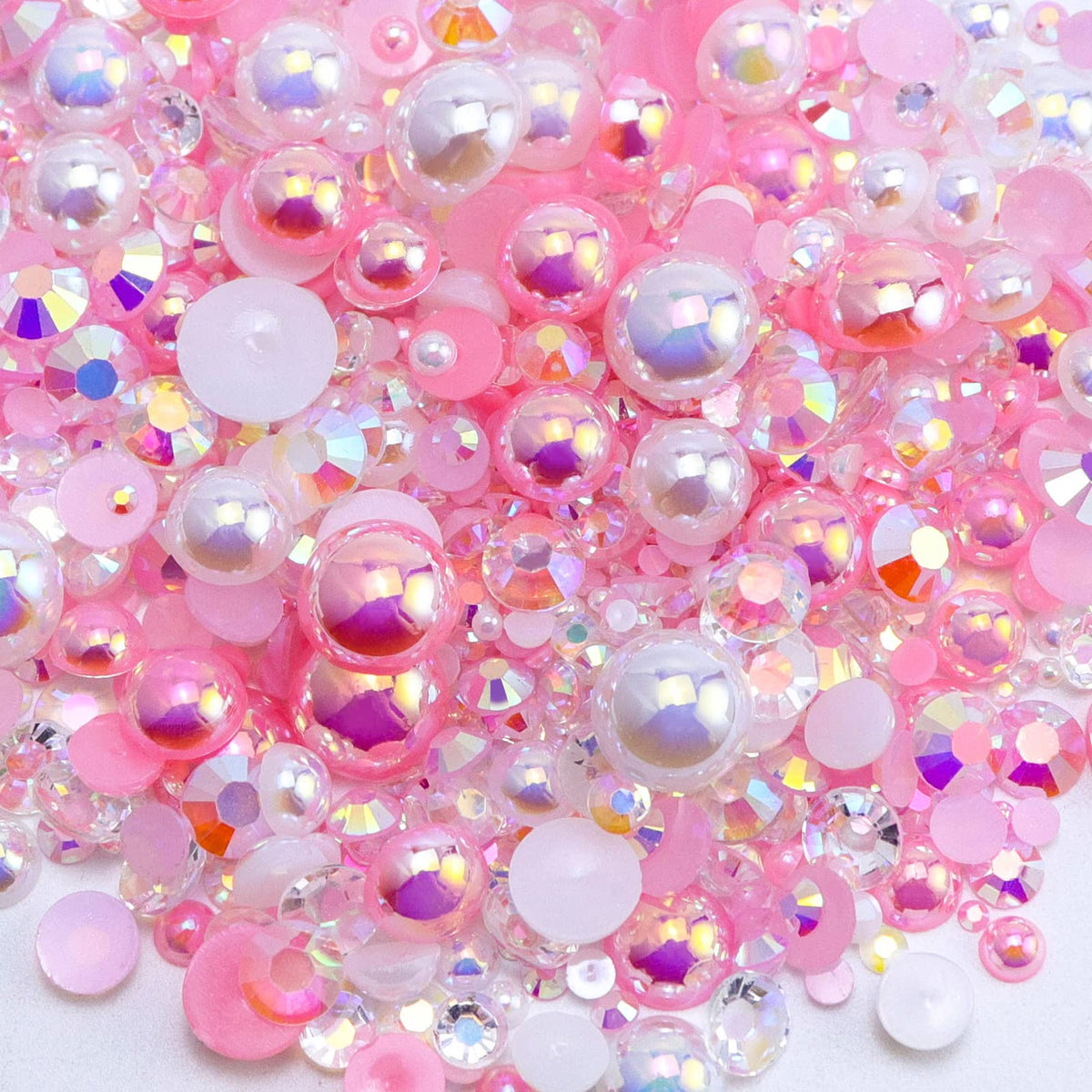 Briskbloom front packaging showing mixed pearls and rhinestones, ideal for crafts