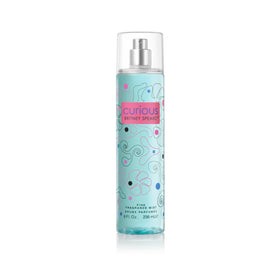 Britney Spears Curious front bottle view showing scent and benefit of easy daily use