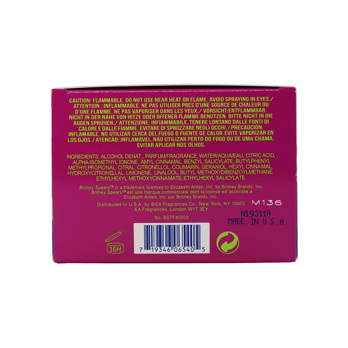 Britney Spears fantasy close-up glass revealing bottle texture and premium finish