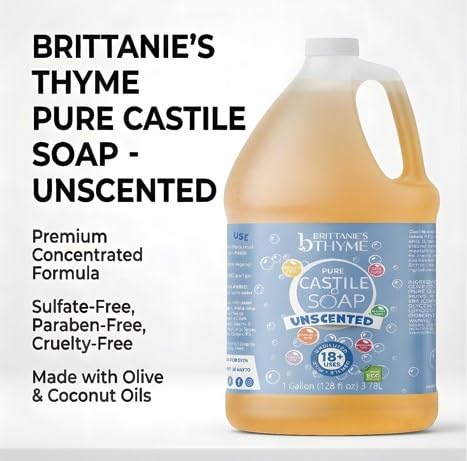Brittanie's close-up texture of olive oil soap highlighting creamy lather