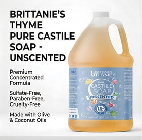 Brittanie's close-up texture of olive oil soap highlighting creamy lather