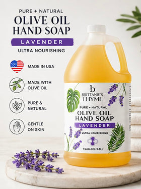 Brittanie's Thyme soap lather close-up showing gentle moisturizing texture