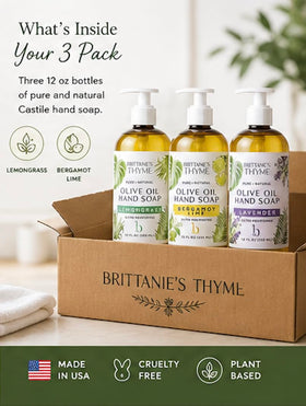Brittanie's Thyme family using soap in bathroom showing multi-purpose safety