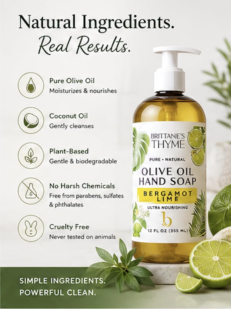 Brittanie's Thyme foam on hand demonstrating rich lather and gentle moisturizing