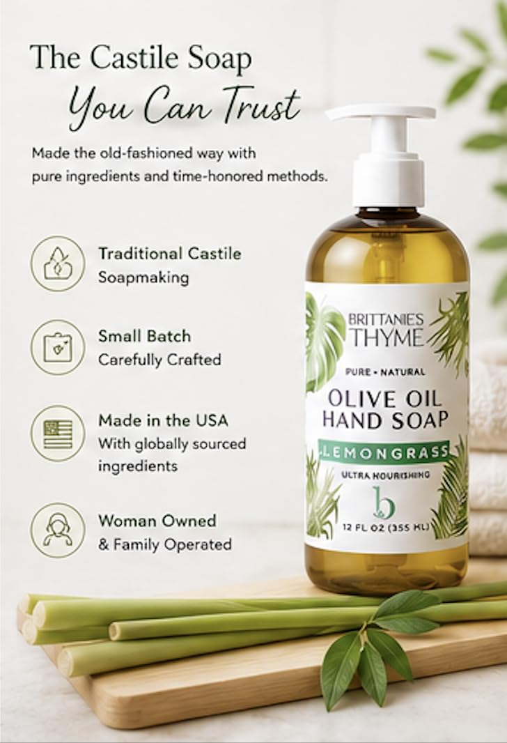 Brittanie's Thyme ingredients label shot showing organic oils and clean formula